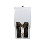 One piece ceramic Sanitary ware Whirlpool S trap 300mm soft closing High pressure flush mechanism
