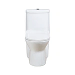 One piece ceramic Sanitary ware Whirlpool S trap 300mm soft closing High pressure flush mechanism